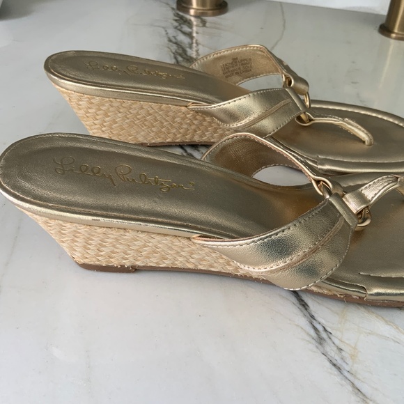 Lilly Pulitzer Gold Sandals - Picture 4 of 7